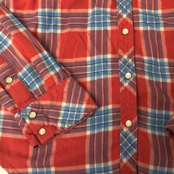 Hollister Cotton Flannel Plaid Shirt with Pearlized Snaps Size Small - Picture 2 of 8